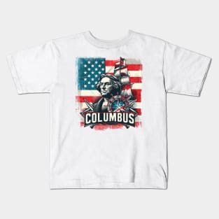 Columbus Canvas: Ohio Flag Elegance 🌳🇺🇸 Kids T-Shirt